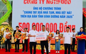 Nutifood ủng hộ 500 triệu “Chung tay xóa nhà tạm, nhà dột nát” tỉnh Bình Dương