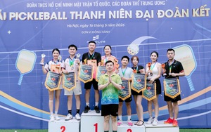 Đoàn Thanh niên Hội Luật gia Việt Nam dẫn đầu thành tích tại Giải Pickleball Thanh niên “Đại đoàn kết”