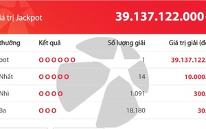 Một người Hà Nội trúng Vietlott giải độc đắc gần 40 tỷ đồng