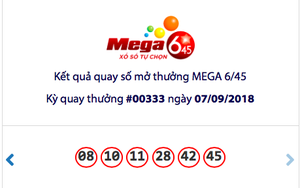 Kết quả Vietlott Mega 6/45: Giải độc đắc hơn 25 tỷ vô chủ