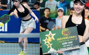 Ca sĩ nóng bỏng Diệp Anh giành á quân, tiền đạo Mạc Hồng Quân vô địch pickleball