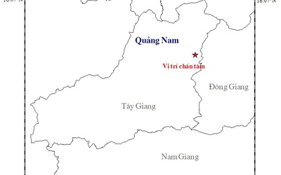 Nóng: Xuất hiện động đất tại miền núi Quảng Nam