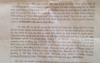 Bạc Liêu: Thu hồi công văn kêu gọi đóng tiền để...'lên truyền hình'