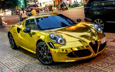 Alfa Romeo 4C Sài Gòn mạ vàng phong cách dân chơi Dubai