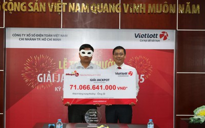 71 tỷ giải xổ số của Vietlott trao cho người đàn ông ở Quảng Ngãi