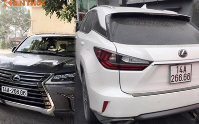 Bộ đôi xe sang Lexus ở Quảng Ninh dùng chung biển 6666