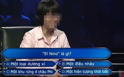 Nữ kỹ sư thi 'Ai là triệu phú' nghĩ El Nino là một loại sữa