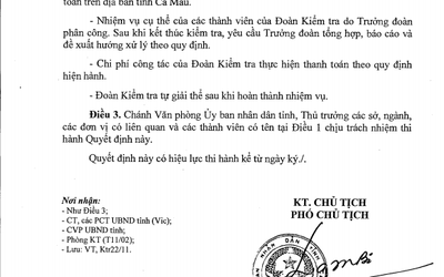 Cà Mau lập đoàn kiểm tra hoạt động kinh doanh xổ số điện toán