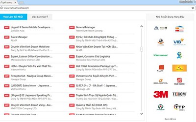 Trang web tuyển dụng và tìm việc Vietnamworks bị hack