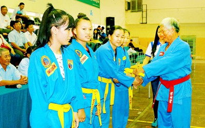 Gần 400 võ sinh tham dự hội thi thăng cấp Vovinam Việt Võ Đạo