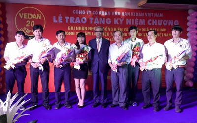 Vedan Việt Nam tổ chức lễ tôn vinh nhân viên gắn bó 20 năm