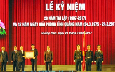 Quảng Nam đón nhận Huân chương Độc lập hạng Nhất