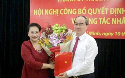 Ông Nguyễn Thiện Nhân thay ông Đinh La Thăng làm Bí thư TP.HCM