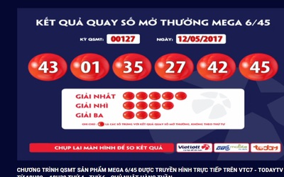 Kết quả xổ số Vietlott ngày 12/5: Gần 34 tỷ giải jackpot vẫn vô chủ