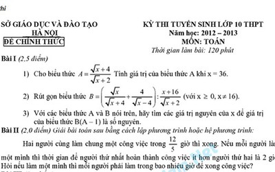 Đáp án đề thi Toán chuyên Sư phạm vào lớp 10 chuẩn nhất