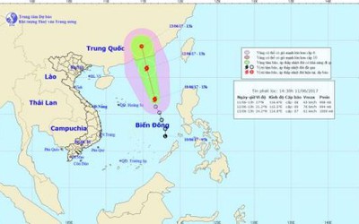 Thông tin mới nhất về cơn bão số 1, giật cấp 10 trên Biển Đông