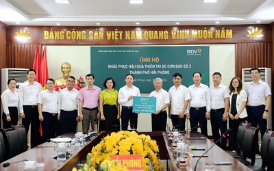 BIDV giảm lãi suất cho vay hỗ trợ khách hàng bị thiệt hại bởi cơn bão số 3