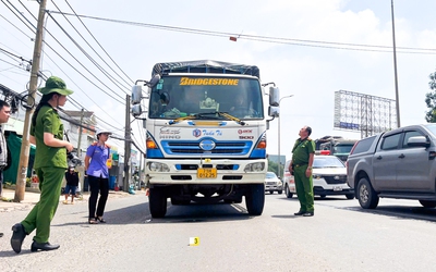 Thực nghiệm hiện trường vụ xe tải gây tai nạn chết người tại Đồng Nai