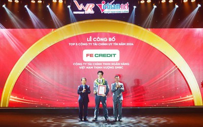 FE CREDIT vinh dự nhận Giải thưởng Top 5 Công ty Uy tín Ngành Tài chính năm 2024 với vị trí dẫn đầu