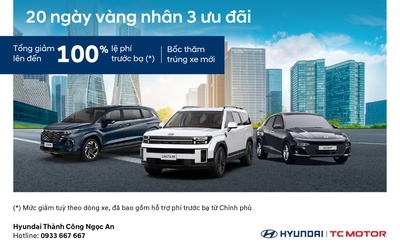 Ưu đãi lên đến 100% lệ phí trước bạ khi sở hữu xe Hyundai trong tháng 11!