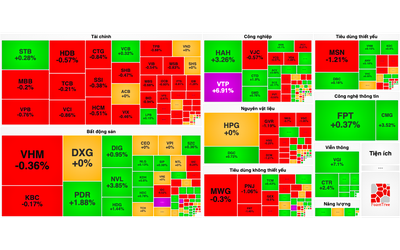 Dòng tiền yếu, VN-Index "quay xe" giảm điểm về cuối phiên