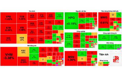 Khối ngoại bán ròng hơn 1.100 tỷ đồng, VN-Index mất 7 điểm