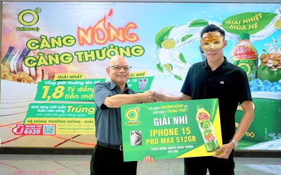 Trúng thưởng Iphone 15 Promax nhờ giải nhiệt cuộc sống với Trà Xanh Không Độ