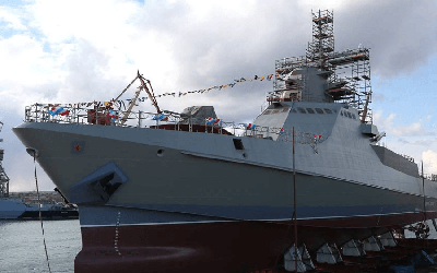 Thử nghiệm tính năng mới của tàu tuần tra Viktor Veliky ở Biển Baltic