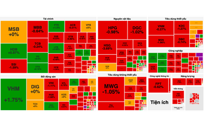 Nỗ lực hồi phục bất thành, VN-Index giảm gần 7 điểm