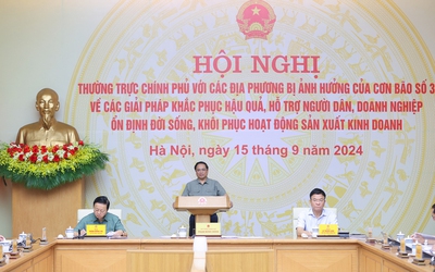 Thủ tướng chủ trì hội nghị khắc phục hậu quả bão số 3