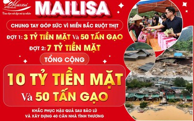 Cặp đôi vàng ngành thẩm mỹ Hoàng Kim Khánh Mailisa chính thức ủng hộ 10 tỷ và 50 tấn gạo cho đồng bào miền Bắc