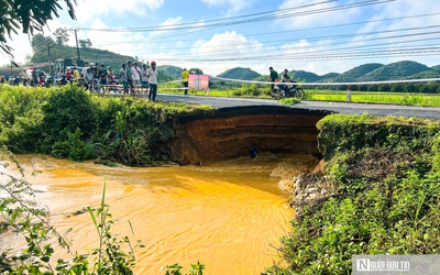 Sạt lở nghiêm trọng trên tuyến đường nối Lâm Đồng với Bình Phước