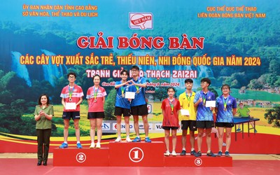 Bóng bàn CAND - T&T về nhất toàn đoàn với 14 huy chương vàng giải trẻ quốc gia