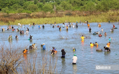 Hàng ngàn người đổ về đập Trị An săn “lộc trời”