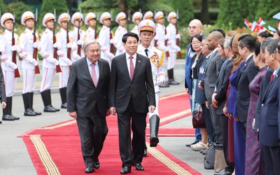 Chủ tịch nước Lương Cường chủ trì đón Tổng Thư ký Liên Hợp Quốc