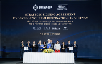 Lãnh đạo cao cấp nhất Tập đoàn Hilton tới Việt Nam, ký kết hợp tác chiến lược với Tập đoàn Sun Group