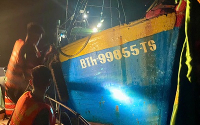Bắt giữ 2 tàu giã cào bay vi phạm quy định khai thác hải sản tại Lâm Đồng