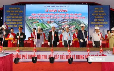 Phó Thủ tướng Hồ Quốc Dũng: Xây trường học kiểu mẫu, hiện đại, thân thiện cho học sinh vùng biên