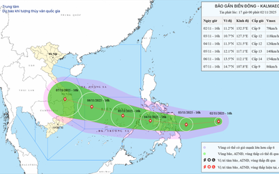 Bão Kalmaegi "mạnh lên từng ngày", tâm điểm hướng về nơi này