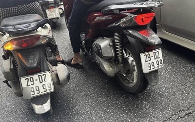 Xác minh 2 xe SH trùng biển số tứ quý 9999 “song hành” trên phố