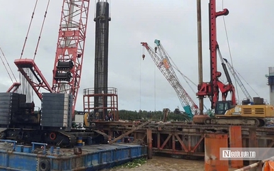 Dự án cầu Đại Ngãi tăng tốc, chuẩn bị cán mốc tiến độ quan trọng