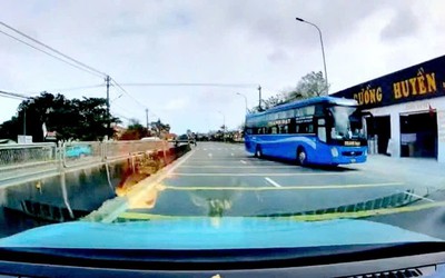 Xe khách đi ngược chiều bị người dân quay clip gửi  Cục CSGT