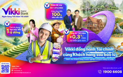Vikki Bank hỗ trợ tài chính cho bà con vùng lũ