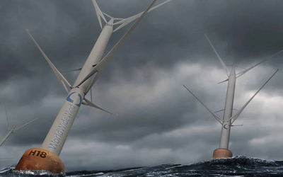 Độc đáo turbine điện gió được “trồng” lộn ngược