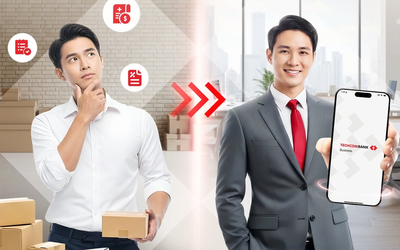 Hộ kinh doanh tự tin chuyển đổi, tiết kiệm tối đa cùng Techcombank Business