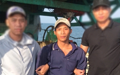 Tóm gọn đối tượng truy nã đặc biệt nguy hiểm khi đang lẩn trốn trên biển