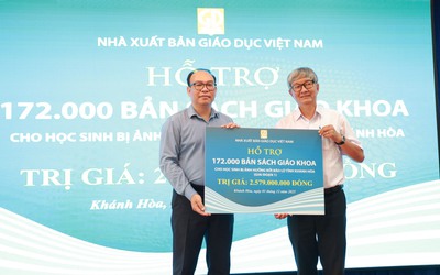 NXB Giáo dục Việt Nam hỗ trợ khẩn cấp 172.000 sách giáo khoa cho học sinh vùng lũ Khánh Hòa