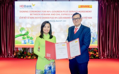 HDBank nâng hạng Go Green Plus 90% cho dịch vụ vận chuyển chứng từ quốc tế, đáp ứng mục tiêu phát triển bền vững