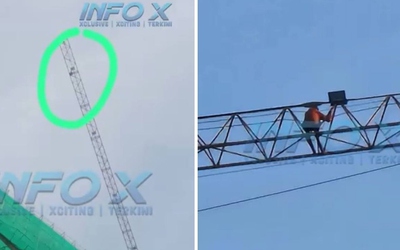 Mộng du, người đàn ông trèo lên cần cẩu xây dựng cao 126 mét