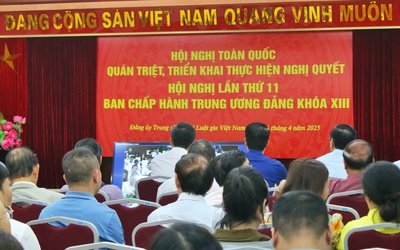 Đảng bộ Hội Luật gia Việt Nam tham dự trực tuyến Hội nghị toàn quốc quán triệt, triển khai thực hiện Nghị quyết Hội nghị Trung ương 11